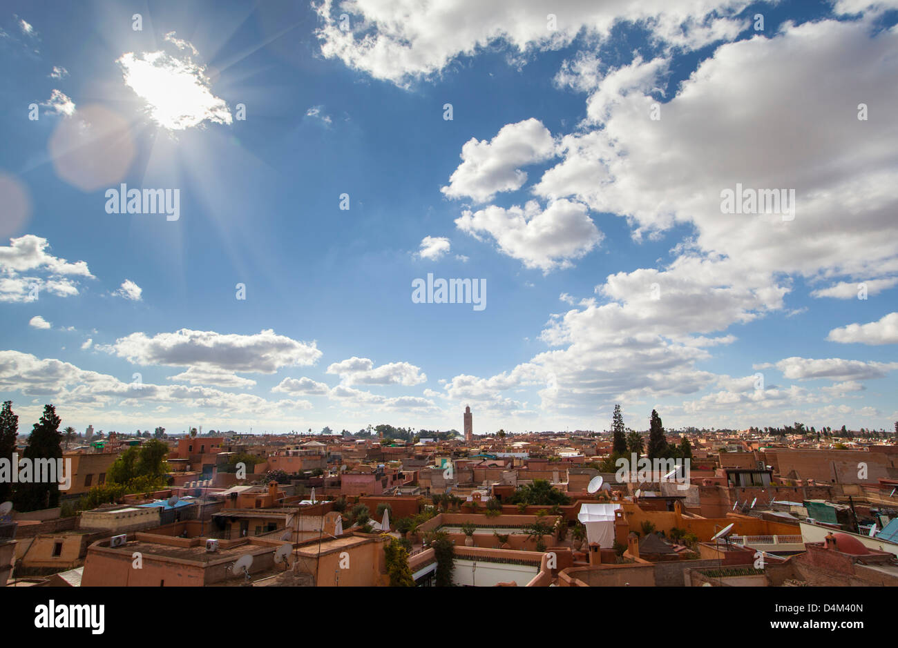 Marrakesh cityscape and clouds Stock Photo - Alamy