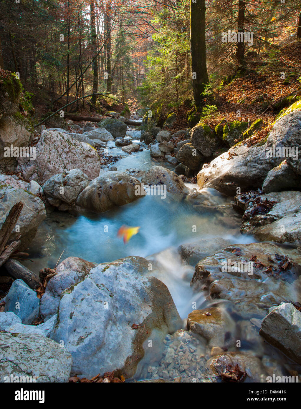 Long exposure of rocky creek Stock Photo