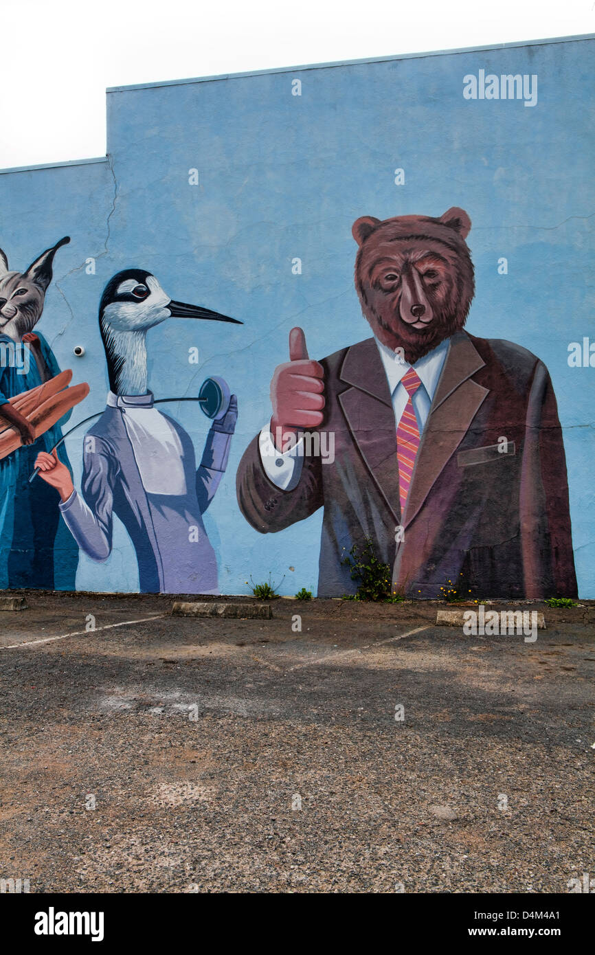 A wall painting in Eureka, California, USA Stock Photo Alamy