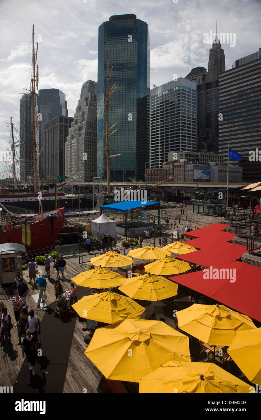 South Street Seaport, Pier 17 New York Stock Photo Alamy