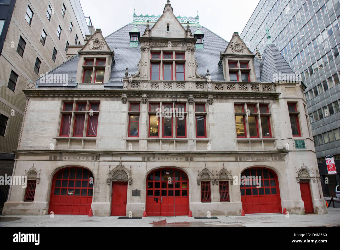 Firehouse, Engine Company 31 is a historic fire station located at 87 Lafayette Street, New York Stock Photo