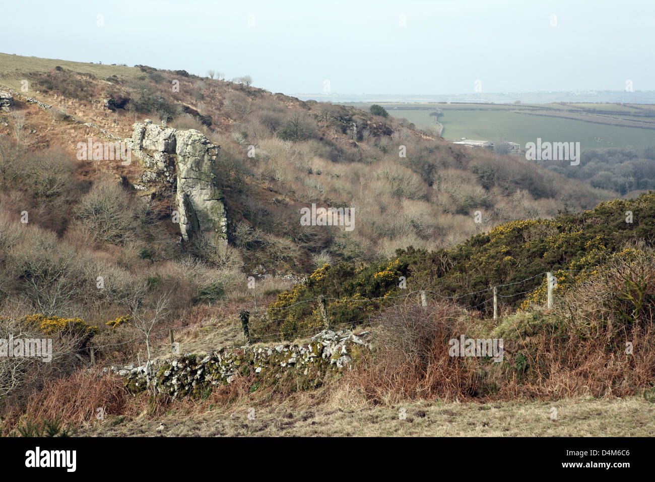 Devil's jump near Trewint Camelford Cornwall 102 802 grid ref Stock