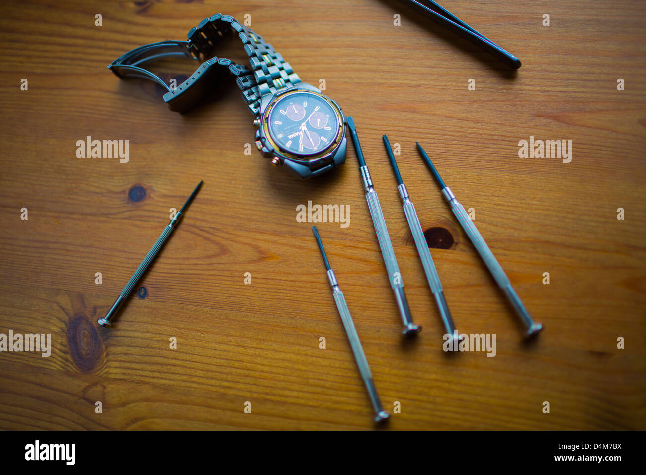Watch and Precision Tools Stock Photo