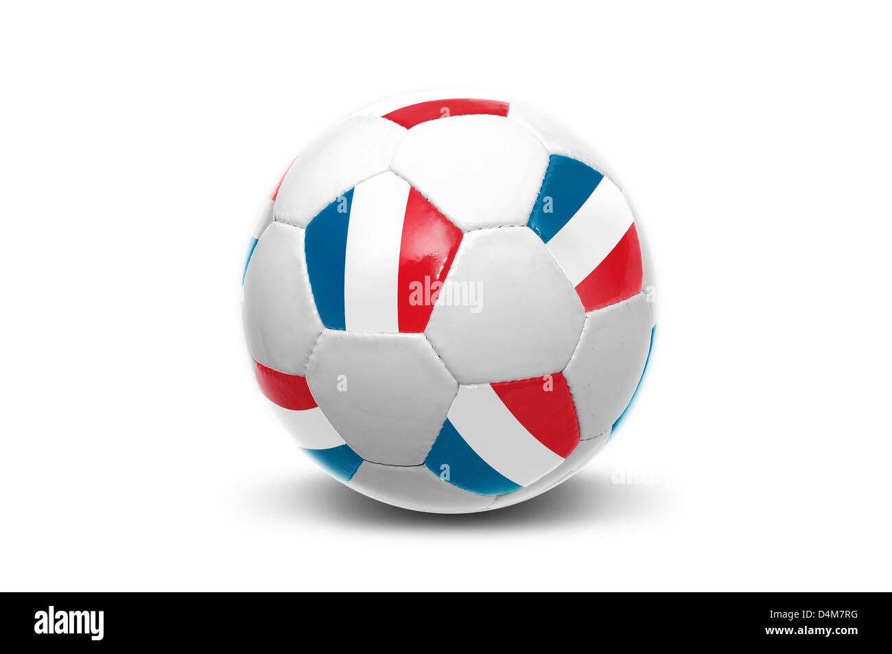 Soccer ball with French flag isolated in white Stock Photo Alamy