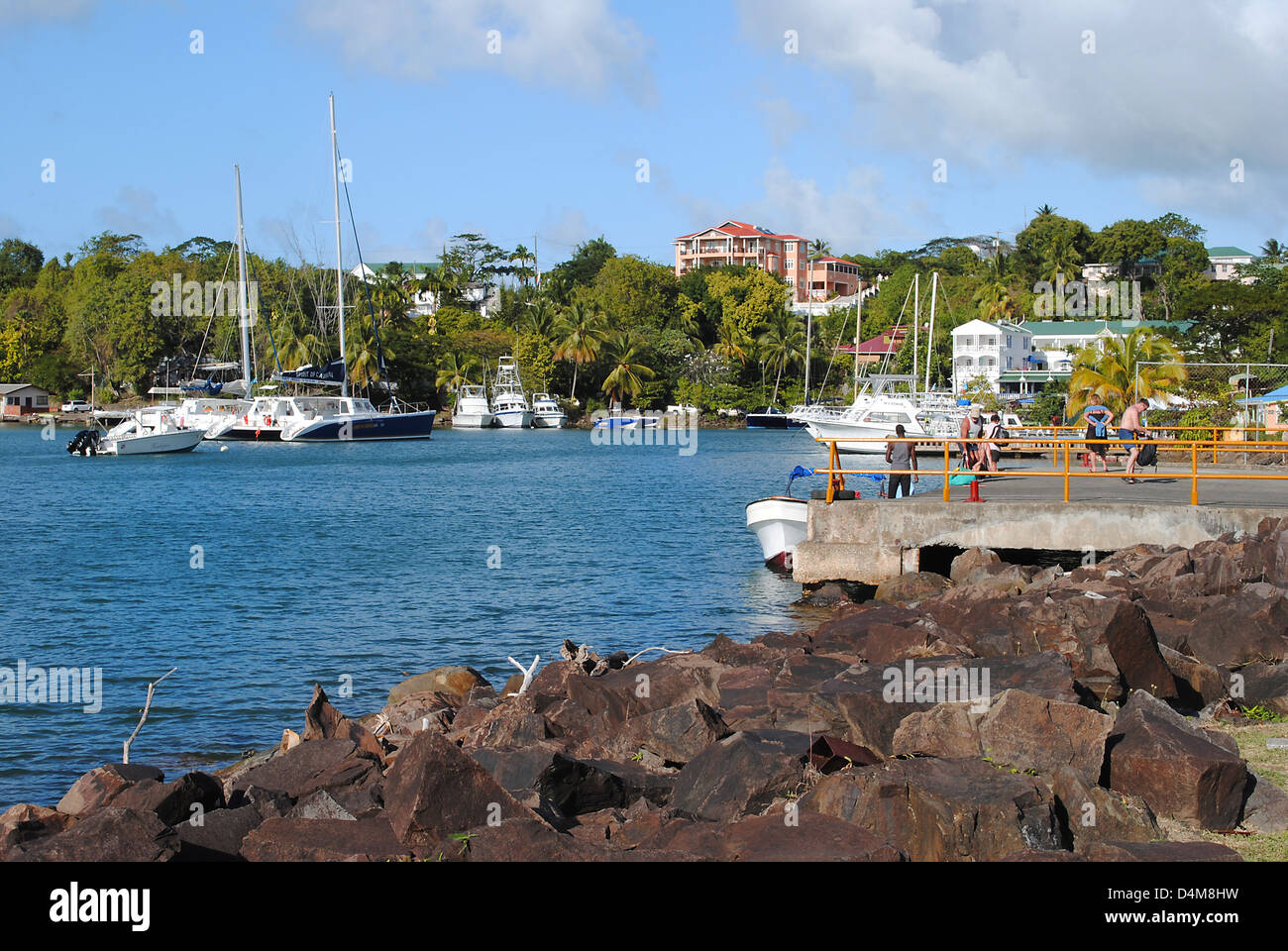 Castries harbour in St Lucia Stock Photo Alamy