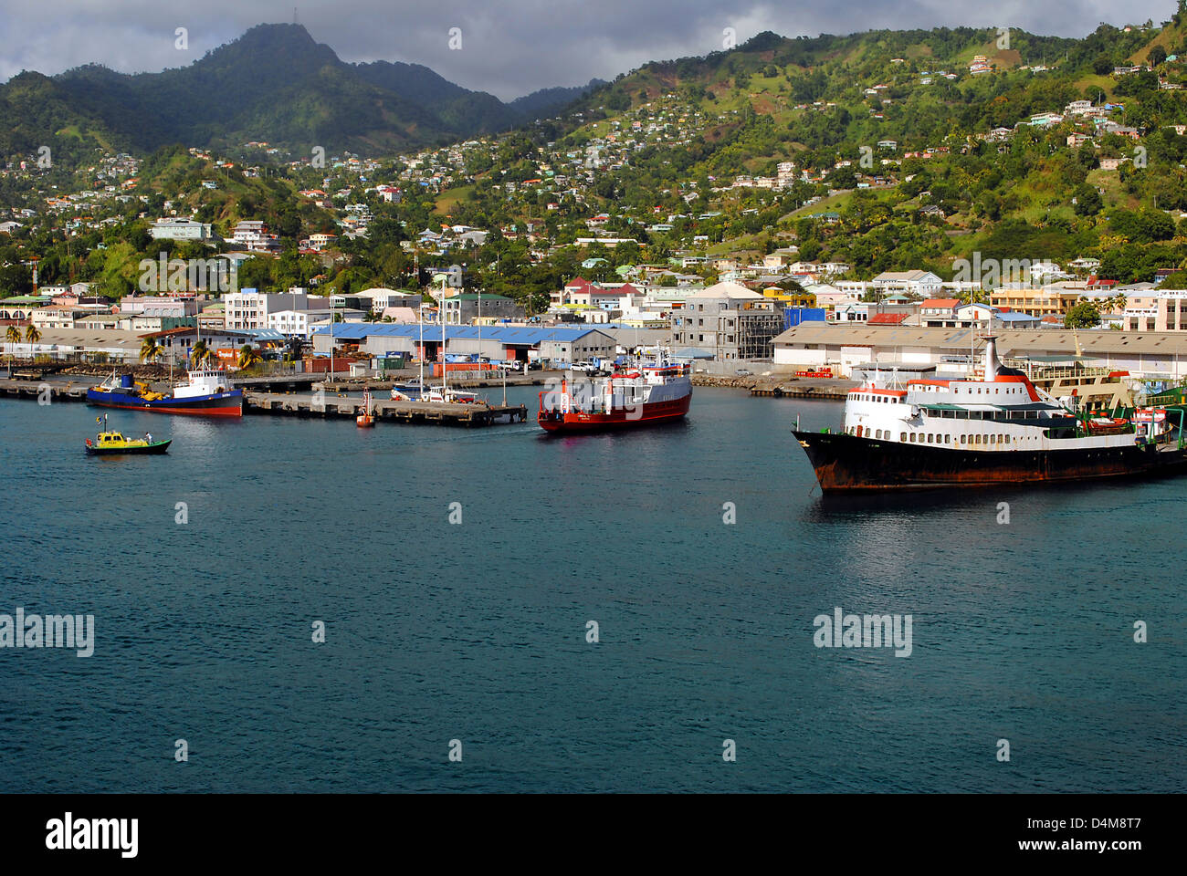 Kingstown harbour in St Vincent Stock Photo - Alamy
