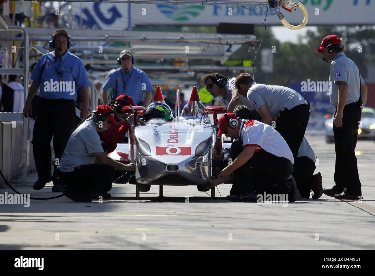 March 14, 2013 - Sebring, Florida, U.S - ALMS Round 1 Sebring 12 Hours,Sebring,FL, March 13-16 2013, ANDY MEYRICK, OLIVIER PLA, Deltawing LM12 Elan (Credit Image: © Ron Bijlsma/ZUMAPRESS.com) Stock Photo