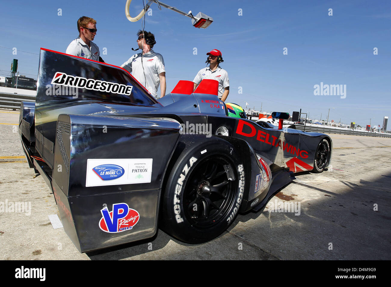 March 14, 2013 - Sebring, Florida, U.S - ALMS Round 1 Sebring 12 Hours,Sebring,FL, March 13-16 2013, ANDY MEYRICK, OLIVIER PLA, Deltawing LM12 Elan (Credit Image: © Ron Bijlsma/ZUMAPRESS.com) Stock Photo