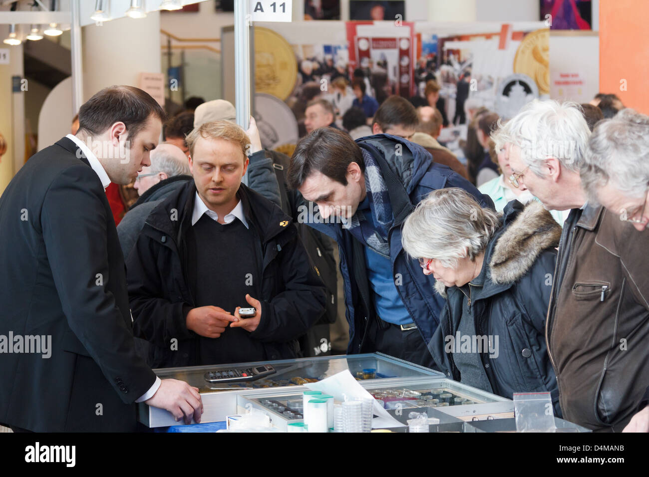 Berlin, Germany, visitors at the World Money Fair Stock Photo