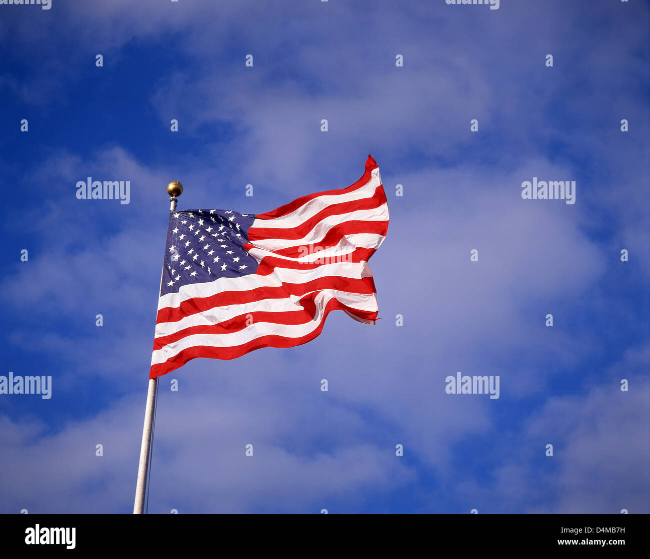 'Stars and Stripes' American flag, Fort Lauderdale, Florida, United States of America Stock Photo