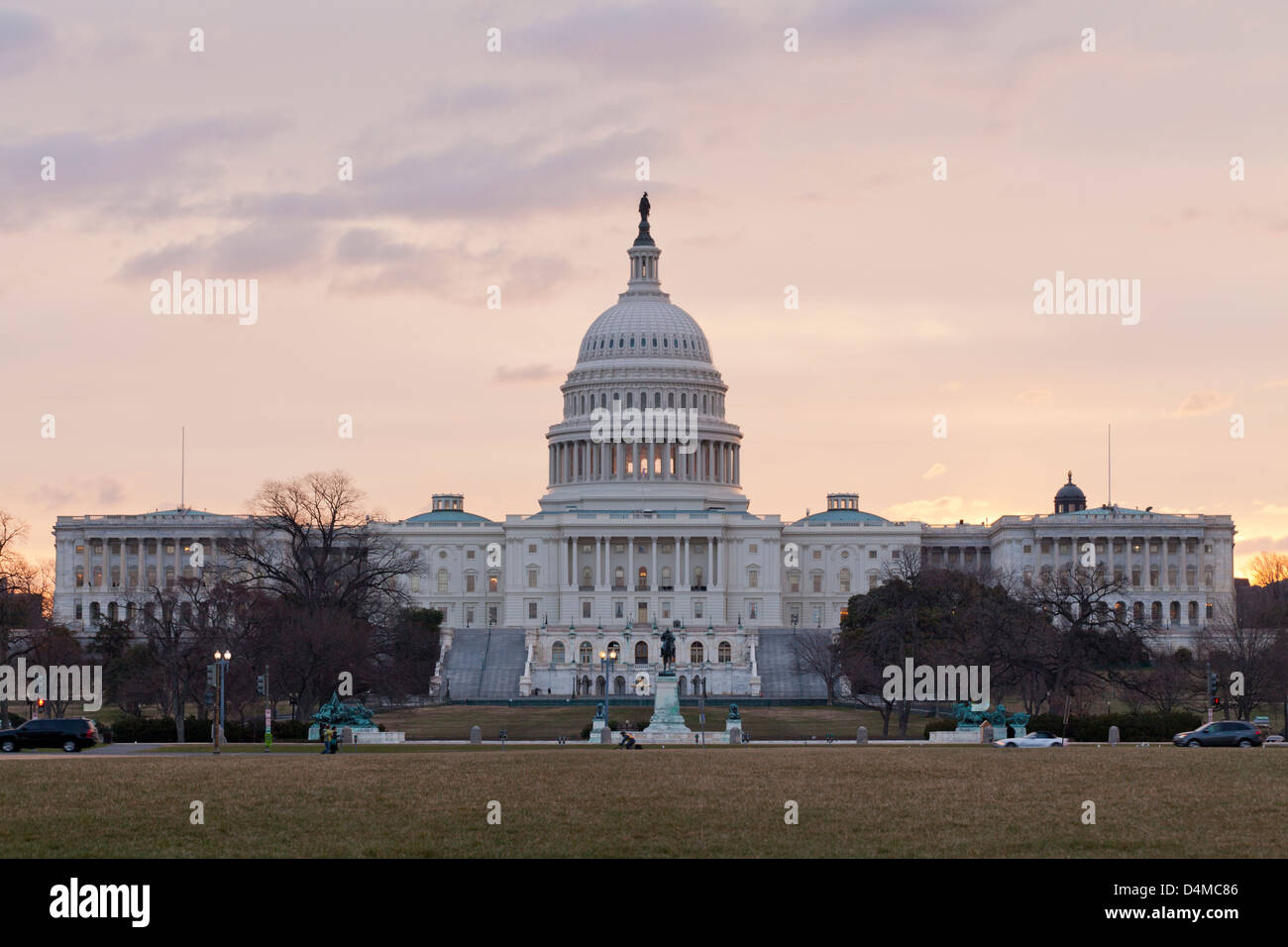 Early morning at the US Capitol - Washington, DC USA Stock Photo