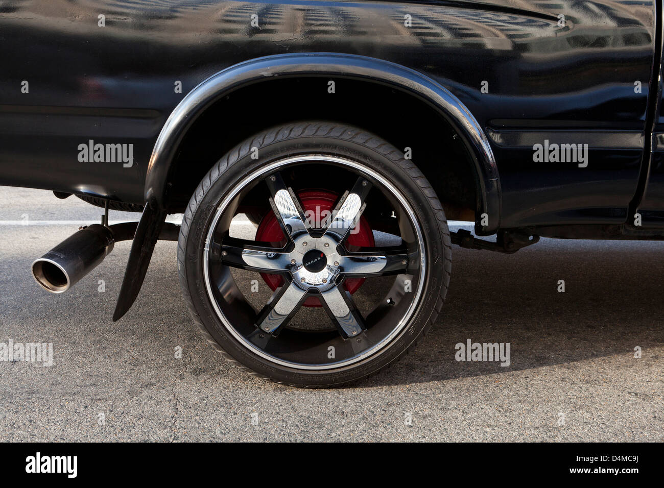 Low profile tire Stock Photo