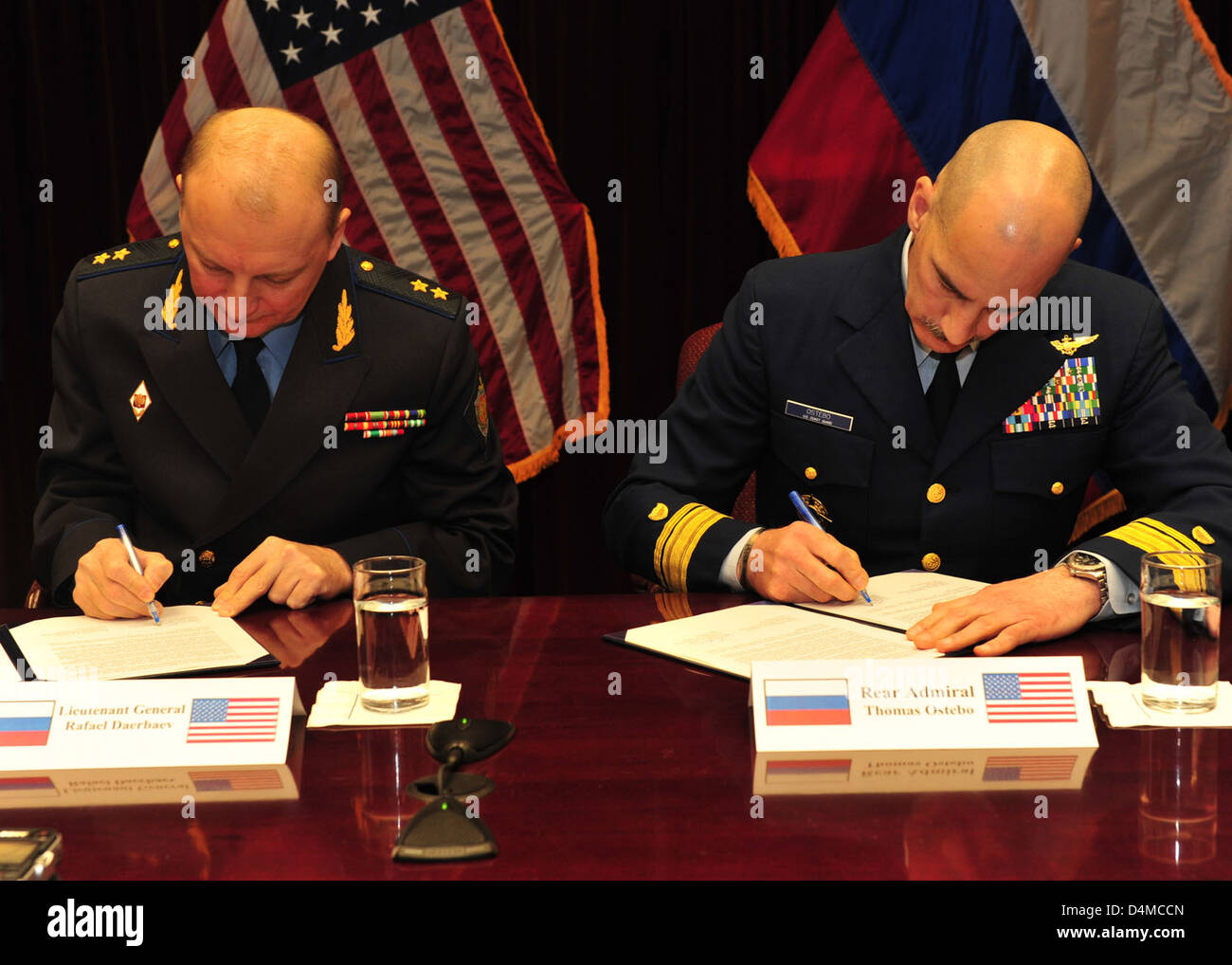 D17 and Russian NBD sign cooperative agreement Stock Photo