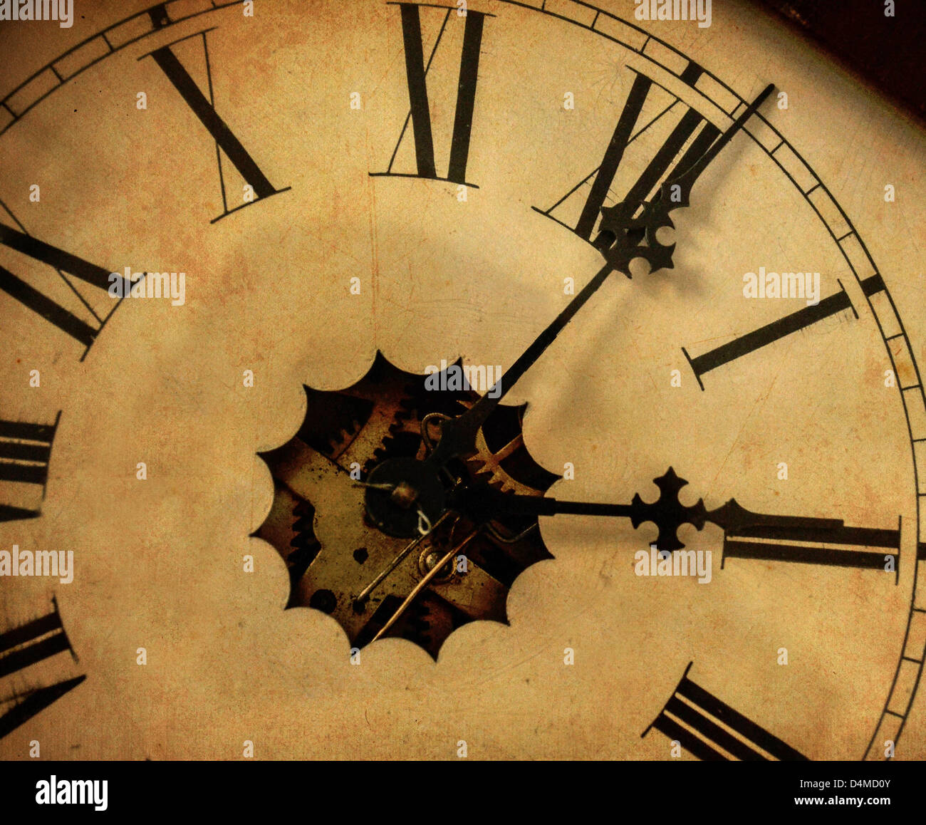 Vintage clock background Stock Photo Alamy