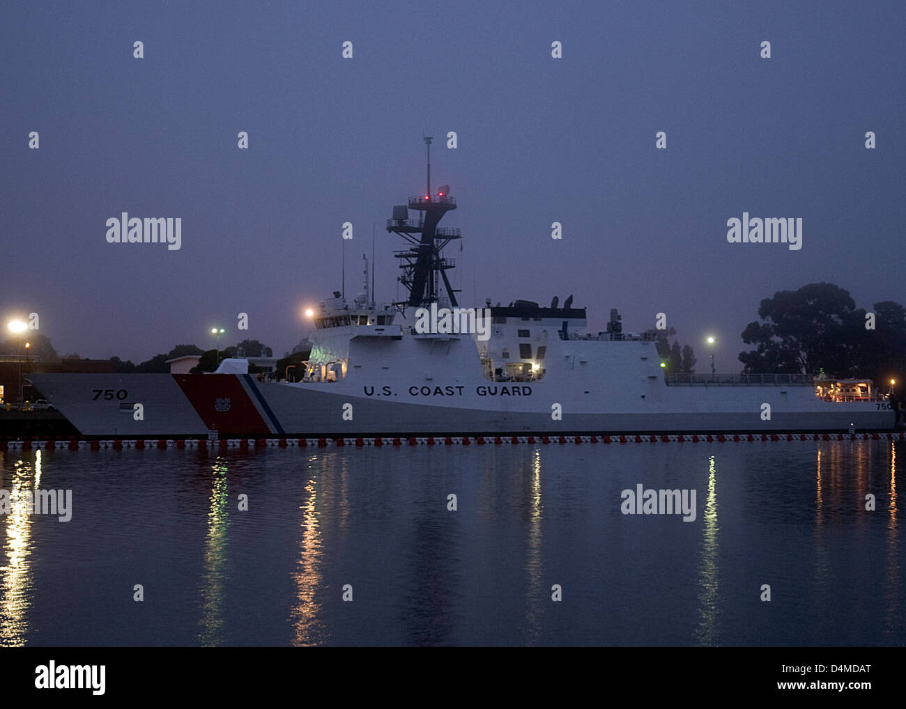 The U.S. Coast Guard Cutter Bertholf is moored and undergoing routine ...