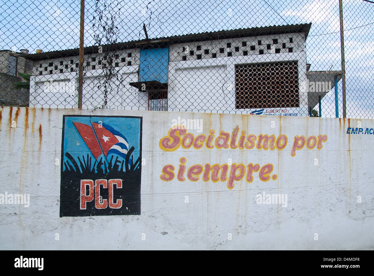 Havana, Cuba, the Cuban Communist Party Advertising for socialism Stock Photo
