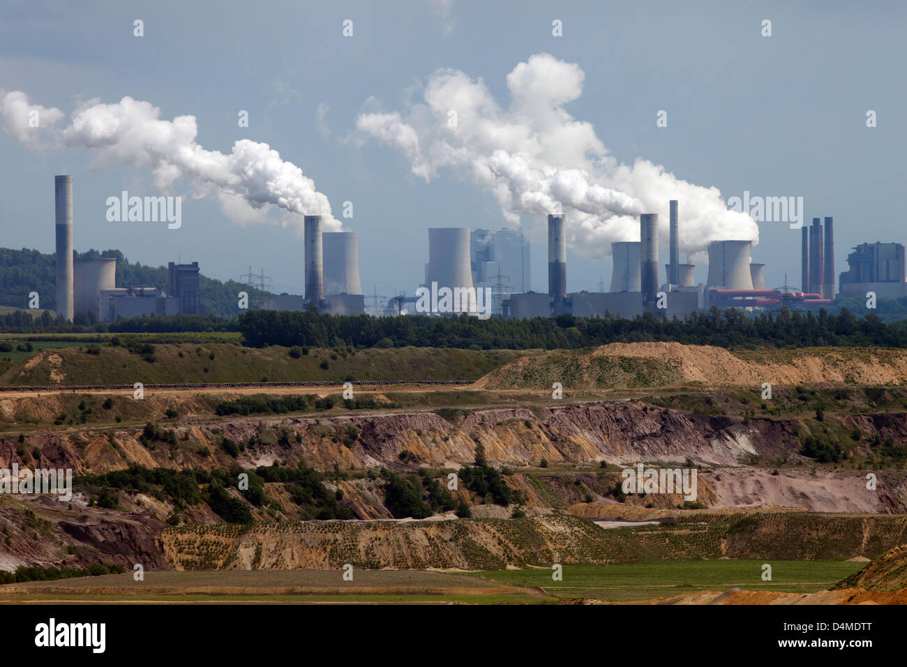 Grevenbroich, Germany, RWE lignite large power plant at Neurath lignite