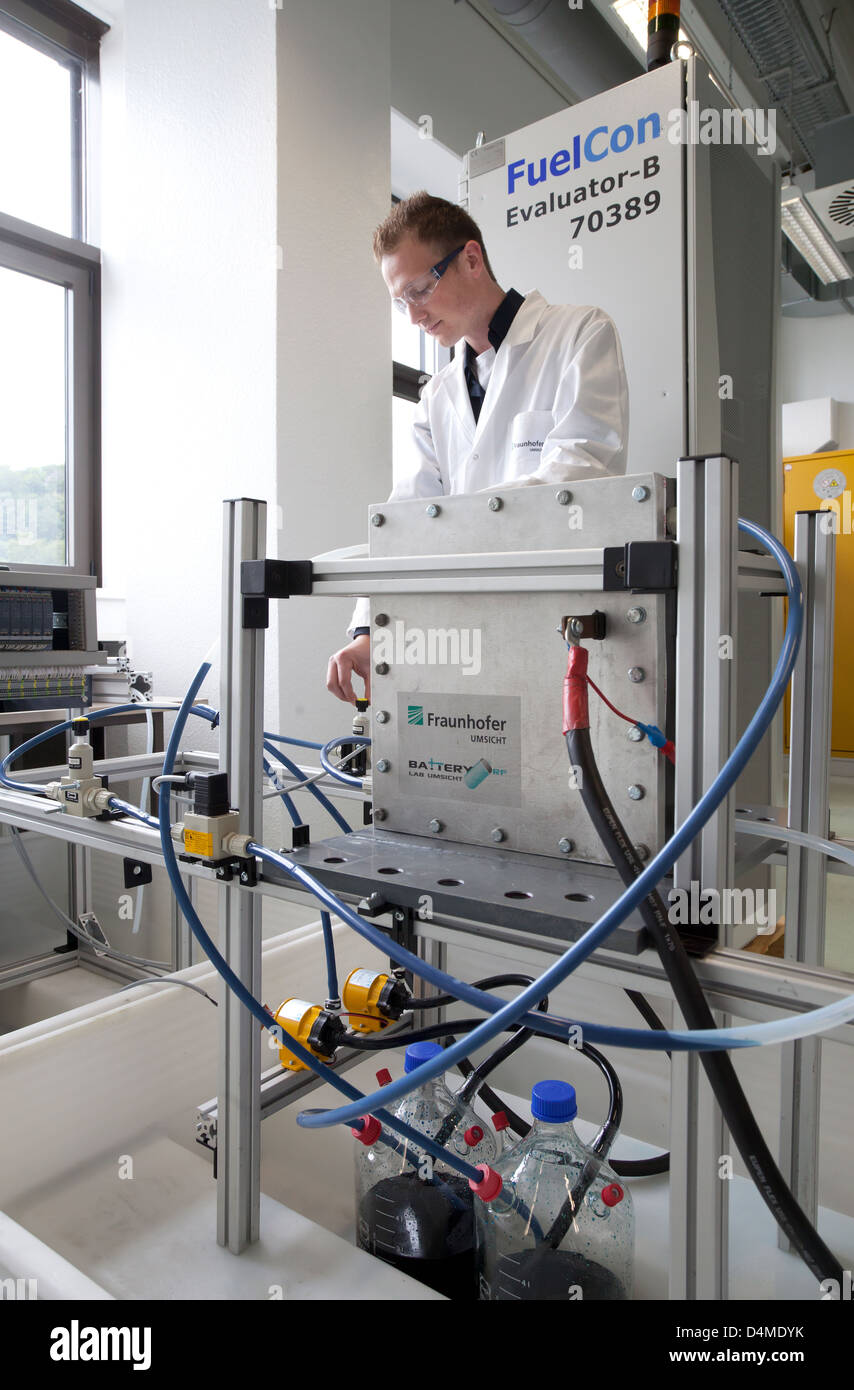 Oberhausen, Germany, redox flow battery test laboratory at Fraunhofer  prudence Stock Photo - Alamy