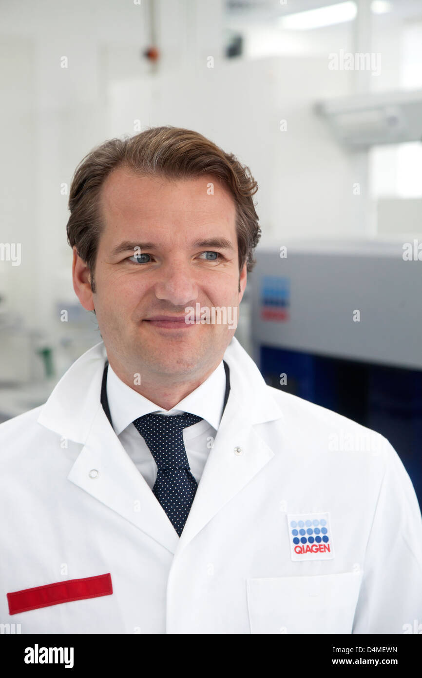 Hilden, Germany, Peer M. Schatz, CEO of biotech company Qiagen Stock Photo