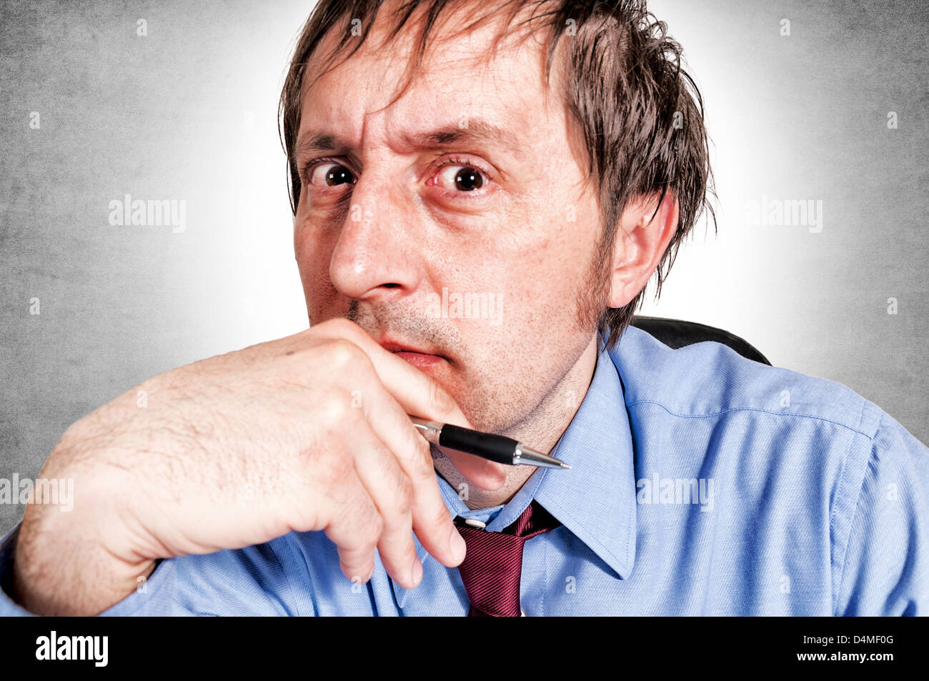 Close up to angry boss face Stock Photo - Alamy