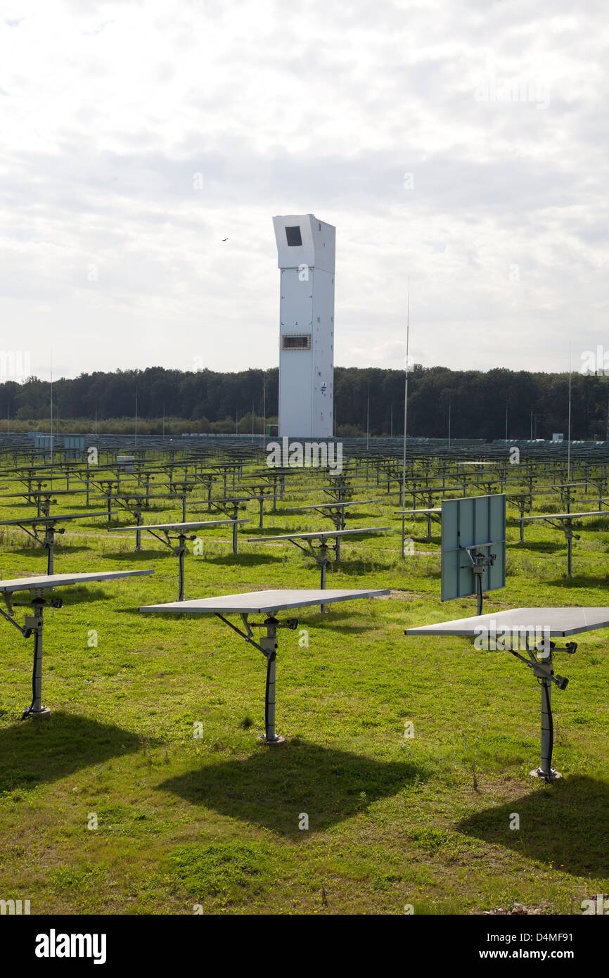 Juelich, Germany, solar power tower Juelich Stock Photo