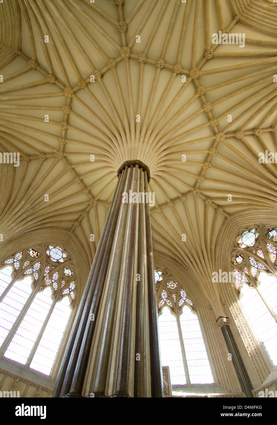 The Chapter House ceiling in Wells Cathedral Stock Photo - Alamy