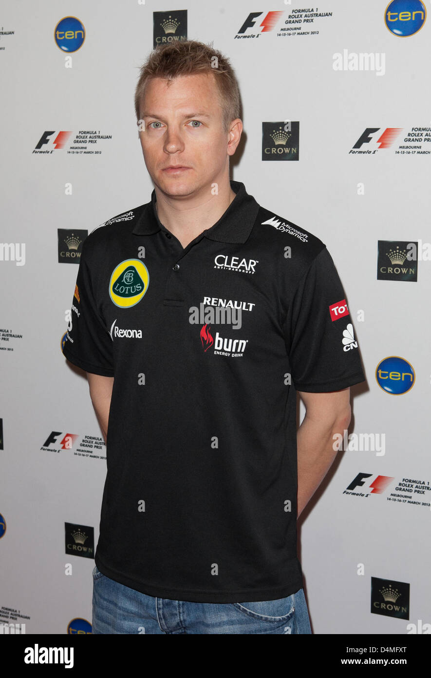 Melbourne, Australia. March 16, 2013. Kimi Raikkonen at the Grand Prix Breakfast, Crown, Melbourne. Stock Photo