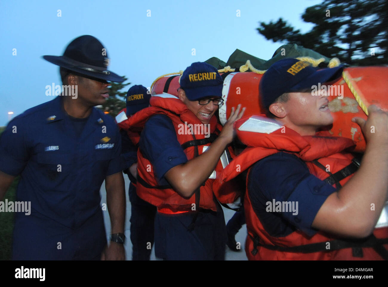 Life raft drills Stock Photo Alamy