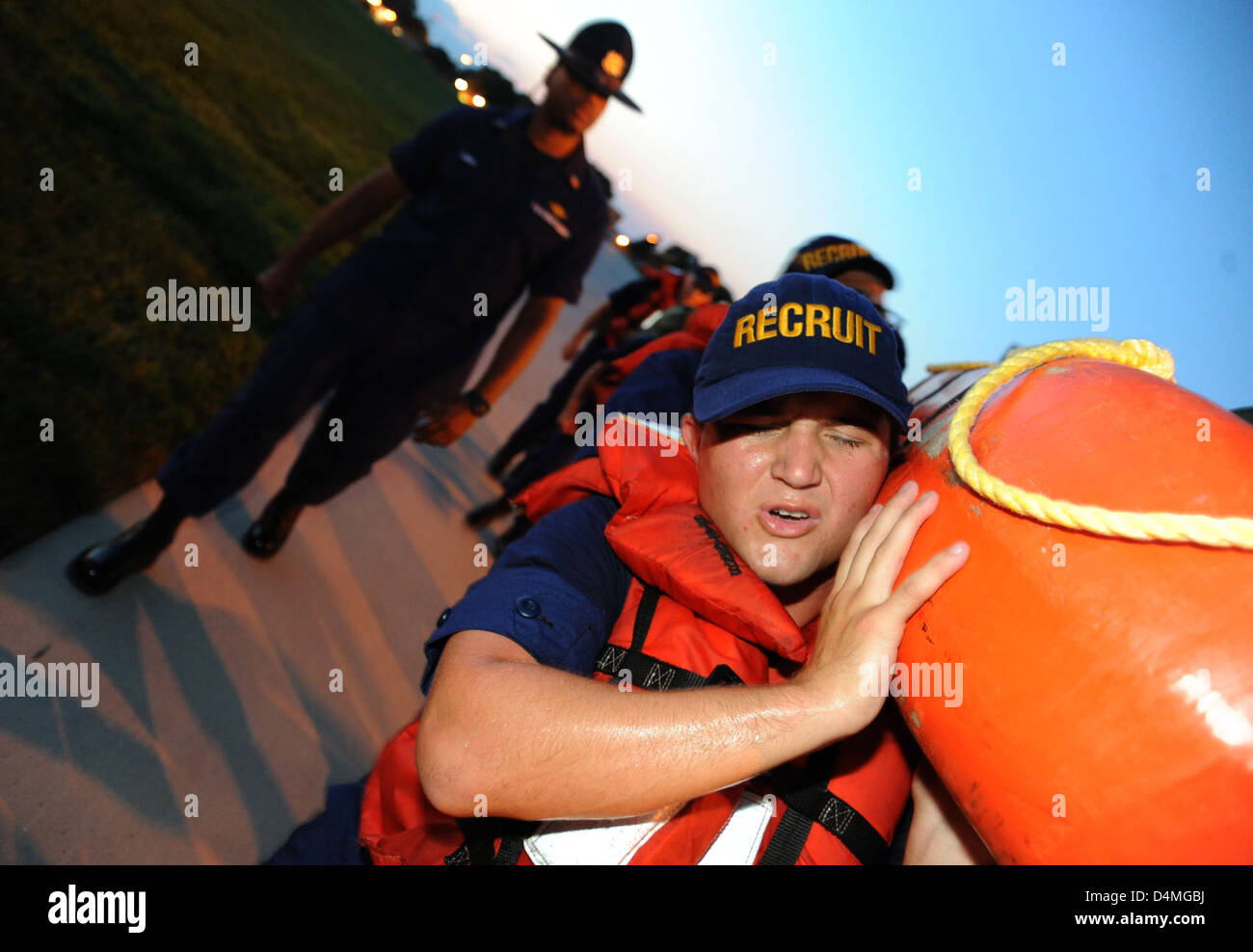 Life raft drills Stock Photo Alamy