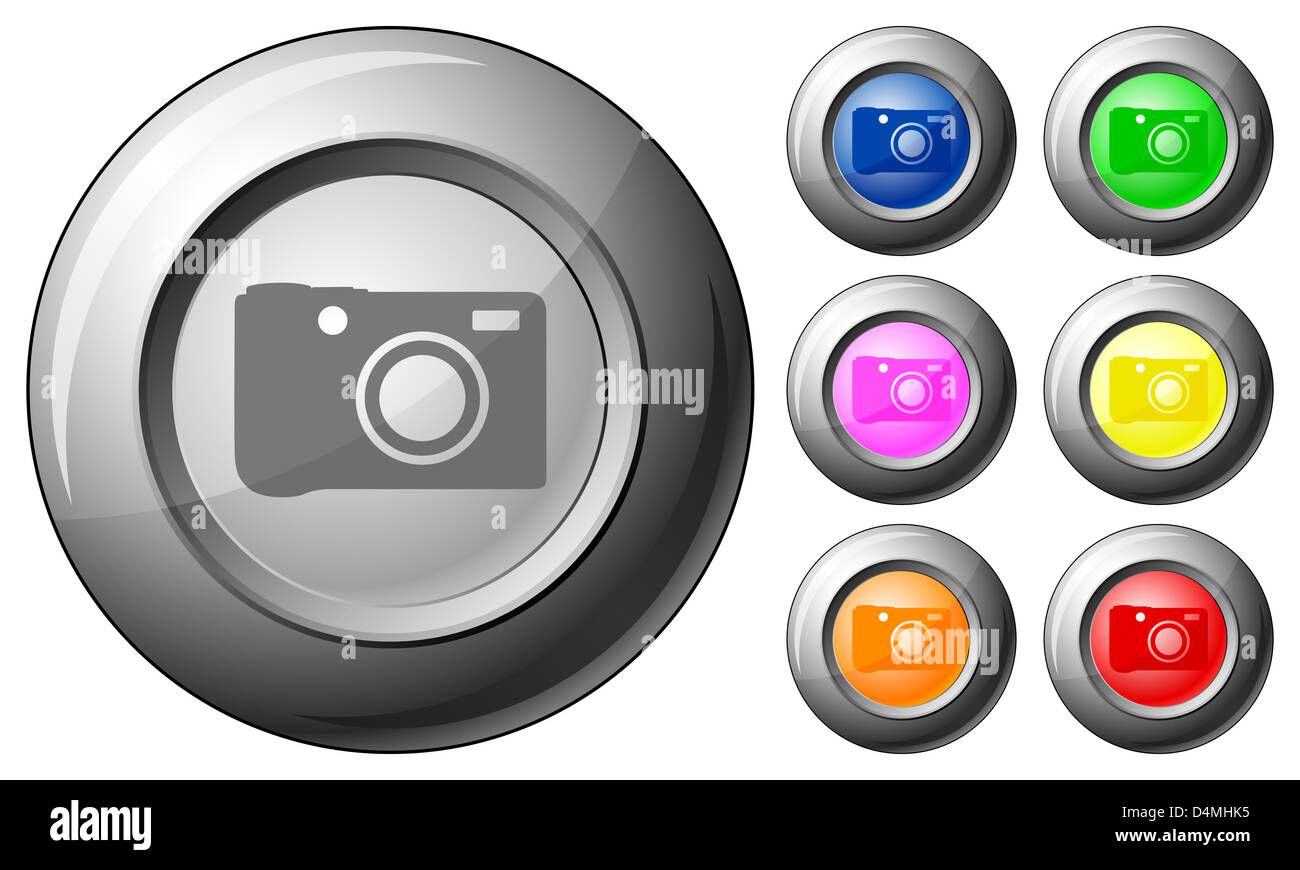 Sphere button photography set on a white background. Vector ...