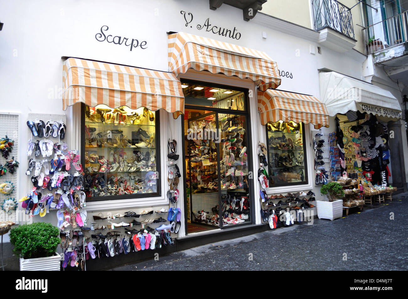 Shoe shop in Amalfi, Italy Stock Photo Alamy