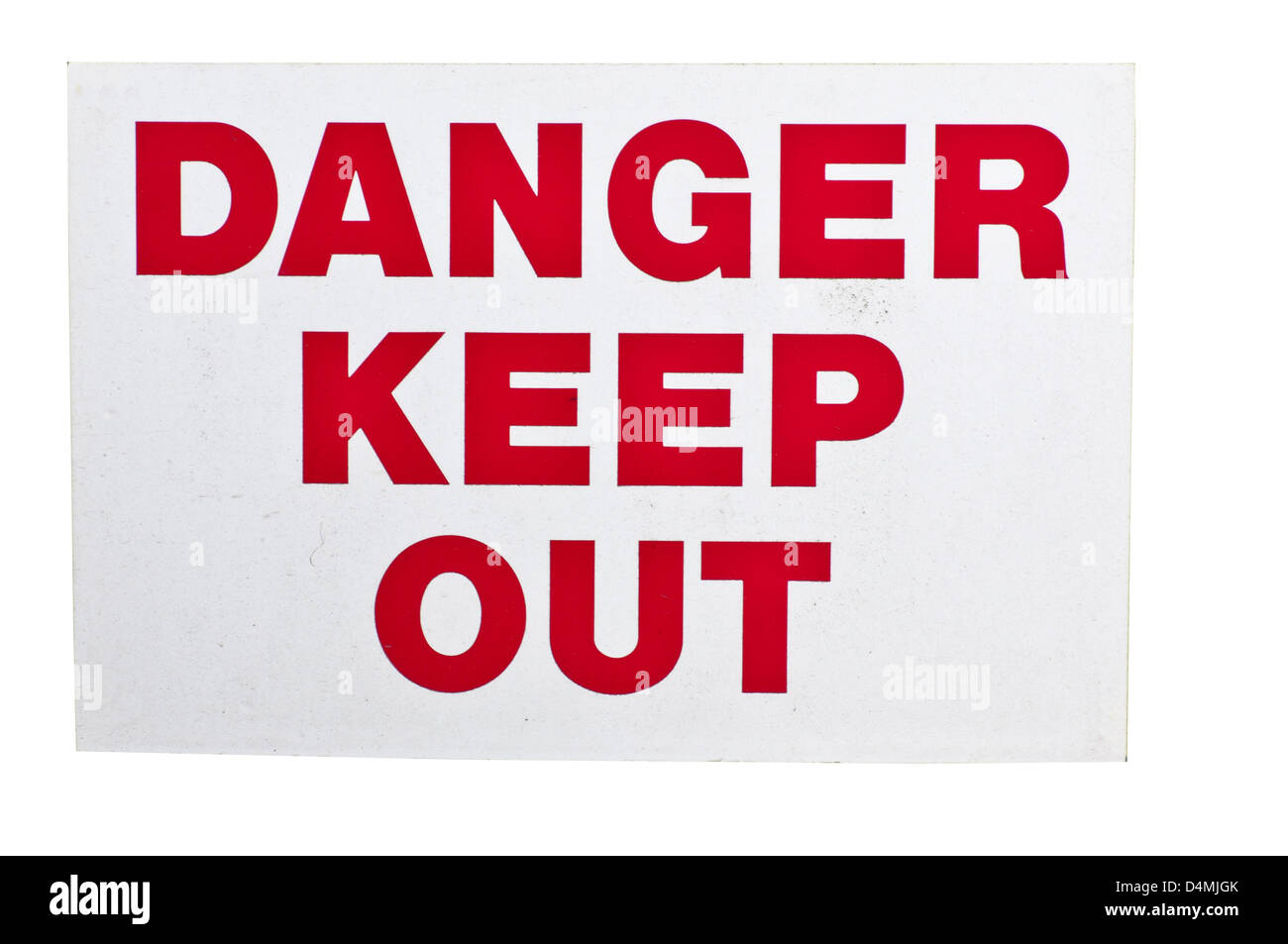 Danger Keep Out Sign UK Stock Photo