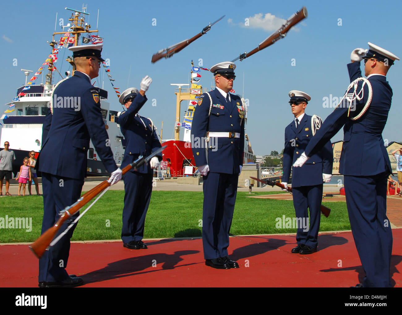 Silent Drill Team Stock Photo Alamy