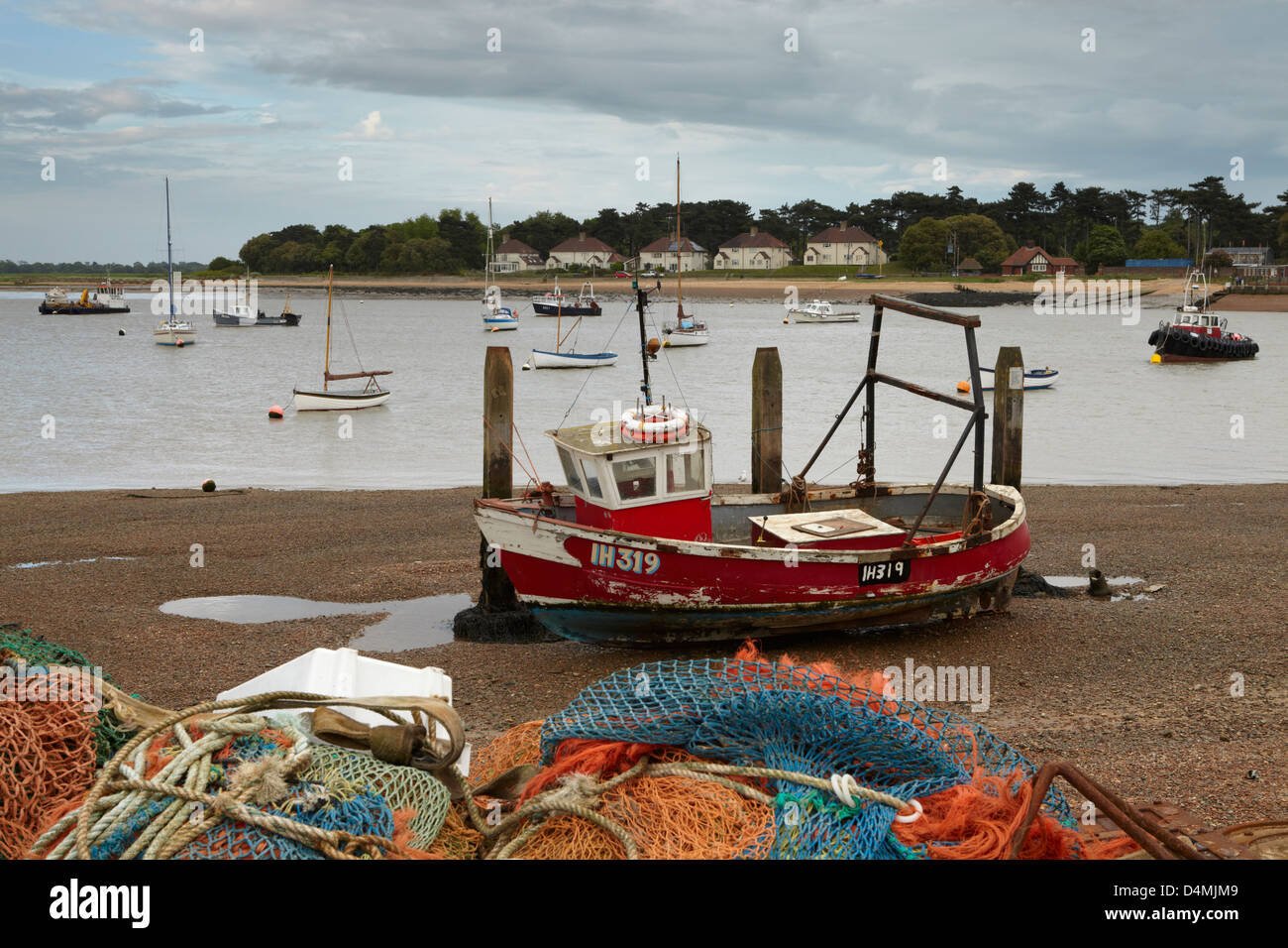 A scene from Felixstowe Ferry by the River Debben in Suffolk, England Stock Photo Alamy