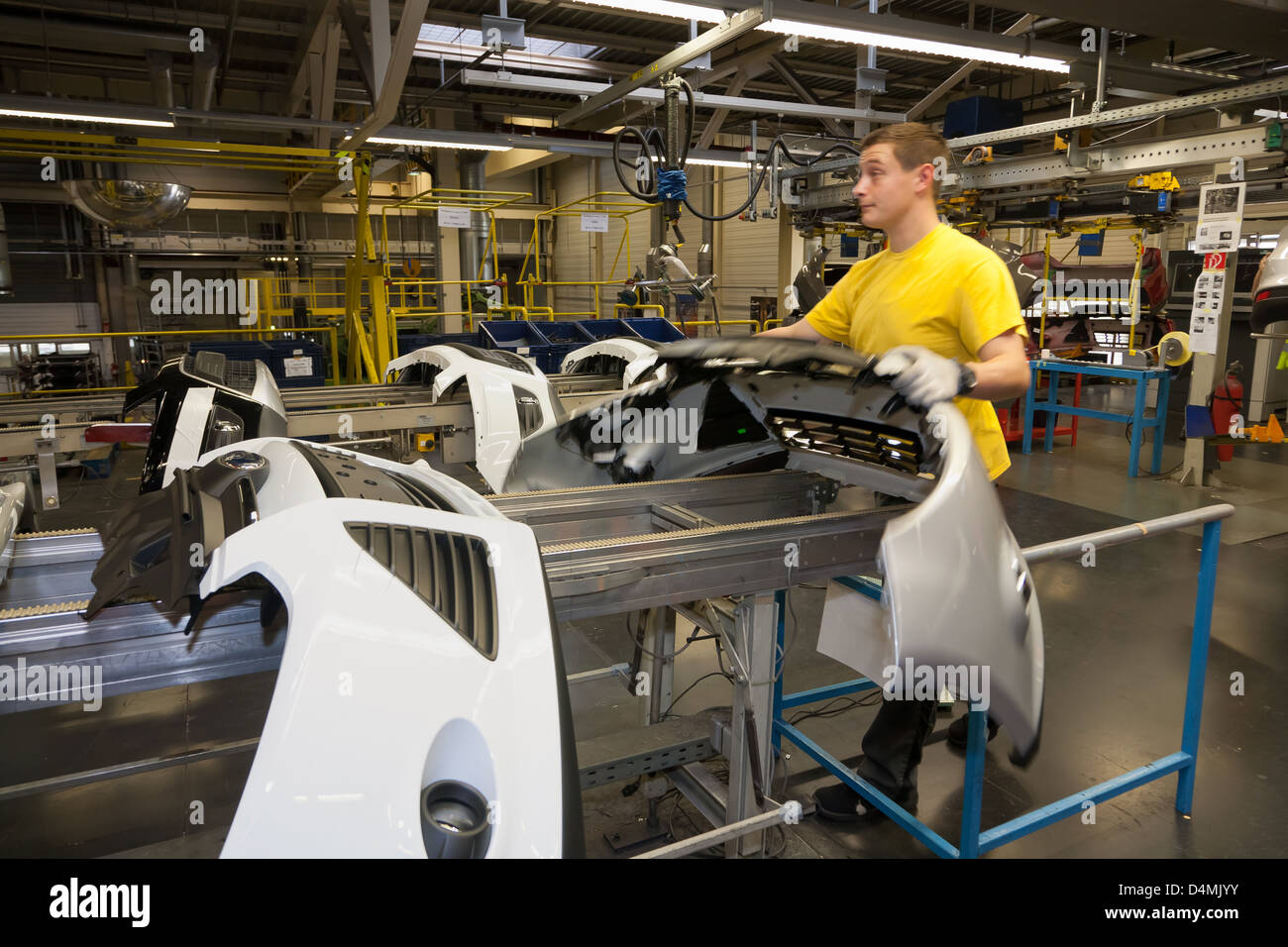 Saarlouis, Germany, Ford plant in Saarlouis, producing bumpers Stock Photo