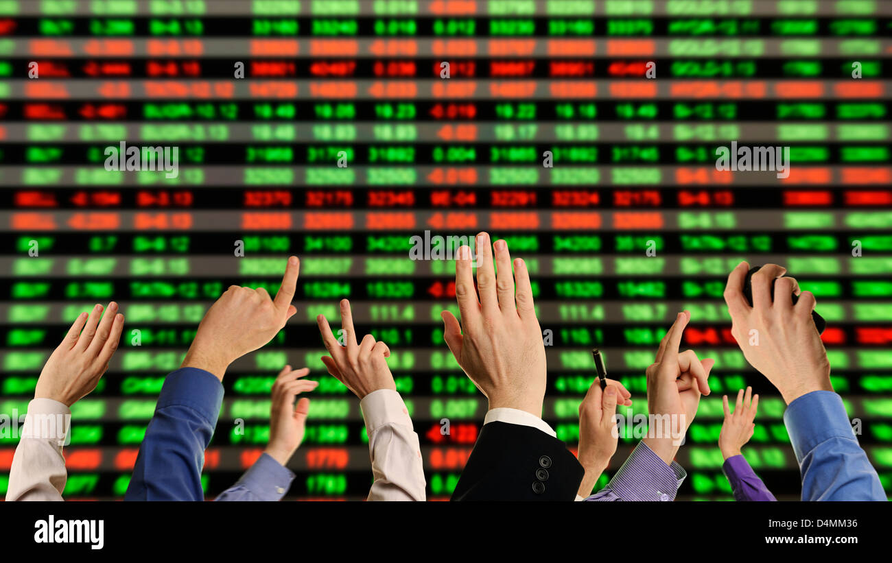 Stock Exchange Trading Floor Stock Photo