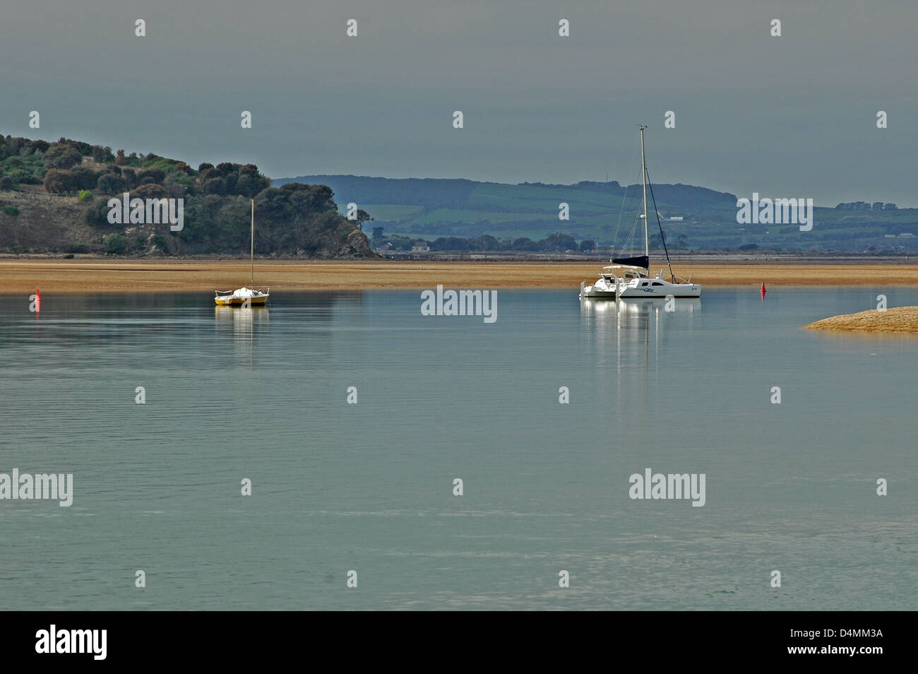 Boats on the inlet, Inverloch, South Gippsland, Victoria, Australia. Stock Photo