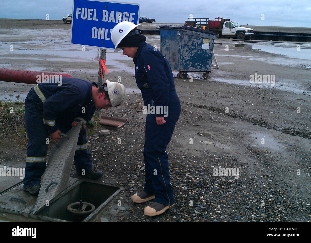 Coast Guard inspects fuel facility in Nome Stock Photo Alamy