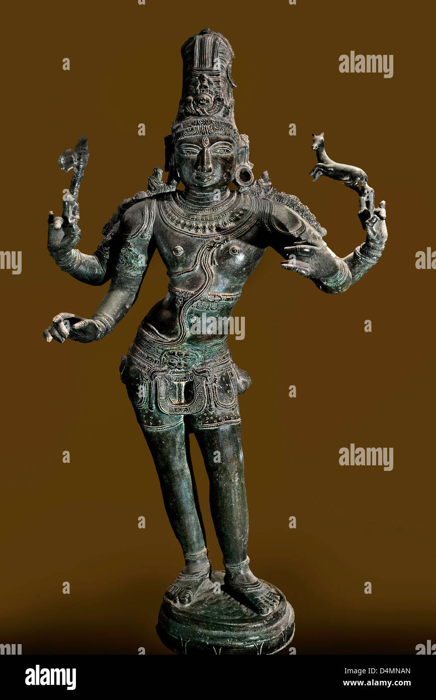 Vinadhara Dakshinamurti Tanjore Height 66 cm 12th century AD. India Hindu Stock Photo
