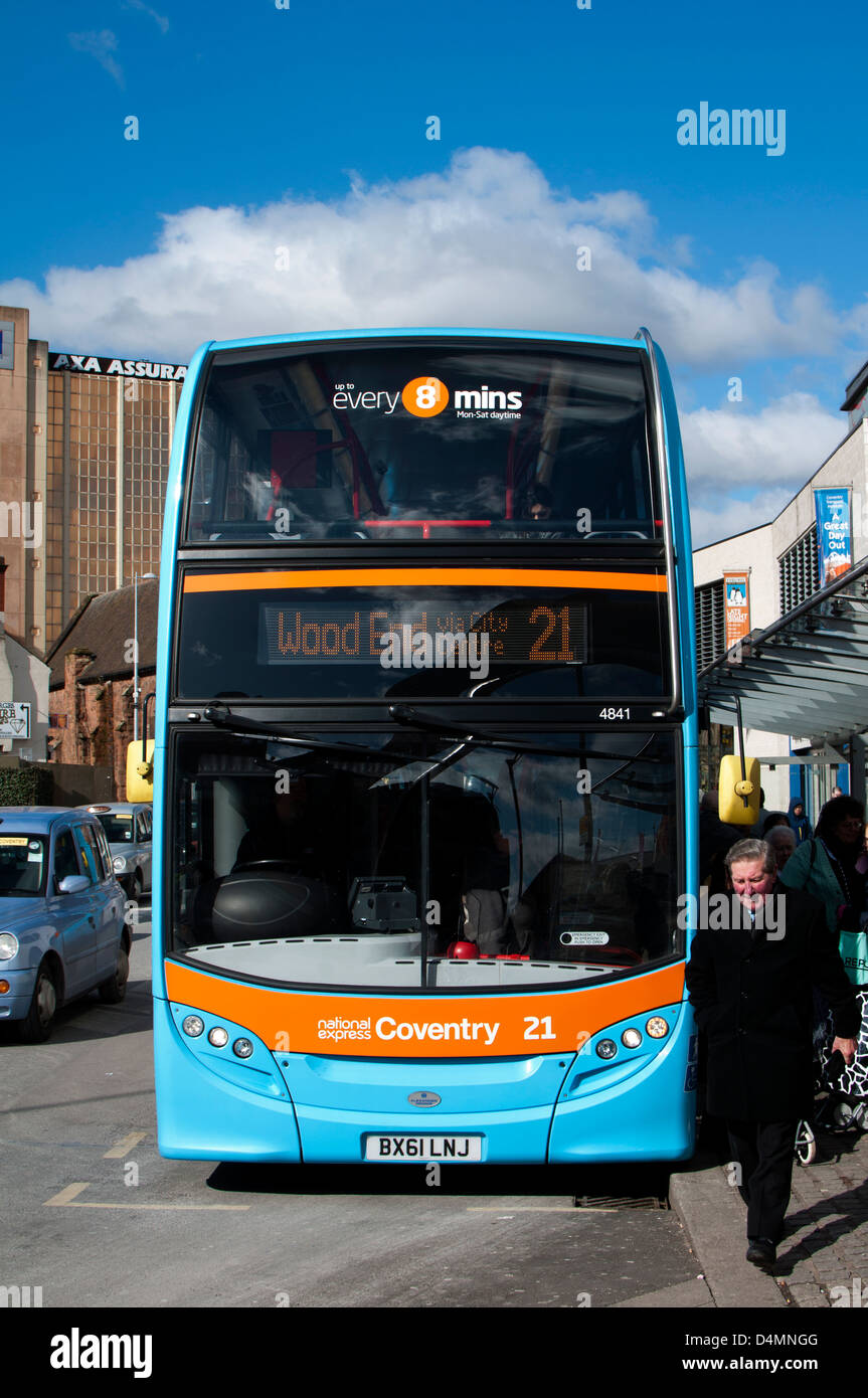 National Express Coventry bus in city centre Stock Photo