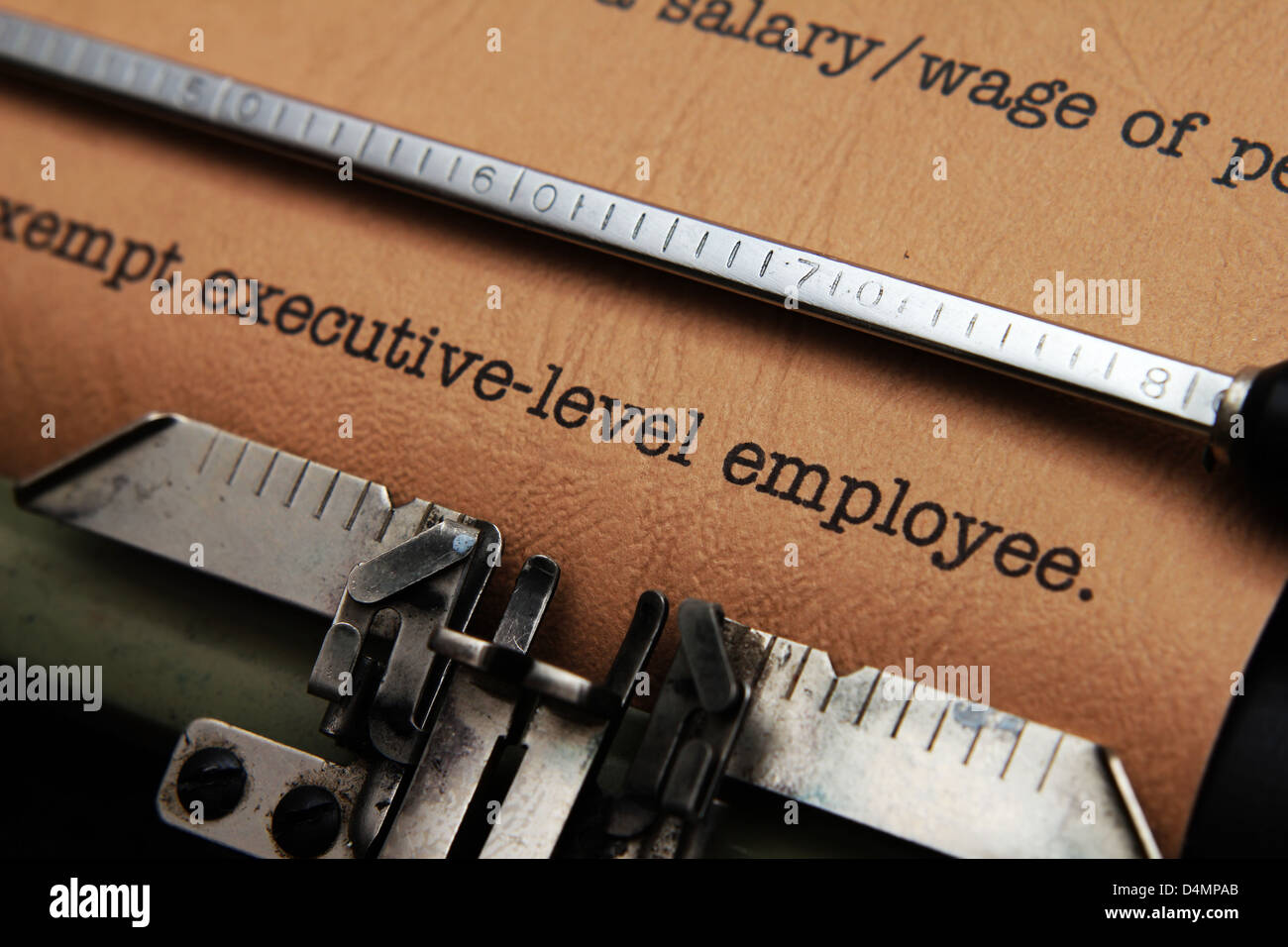 Typewriter and document Stock Photo Alamy