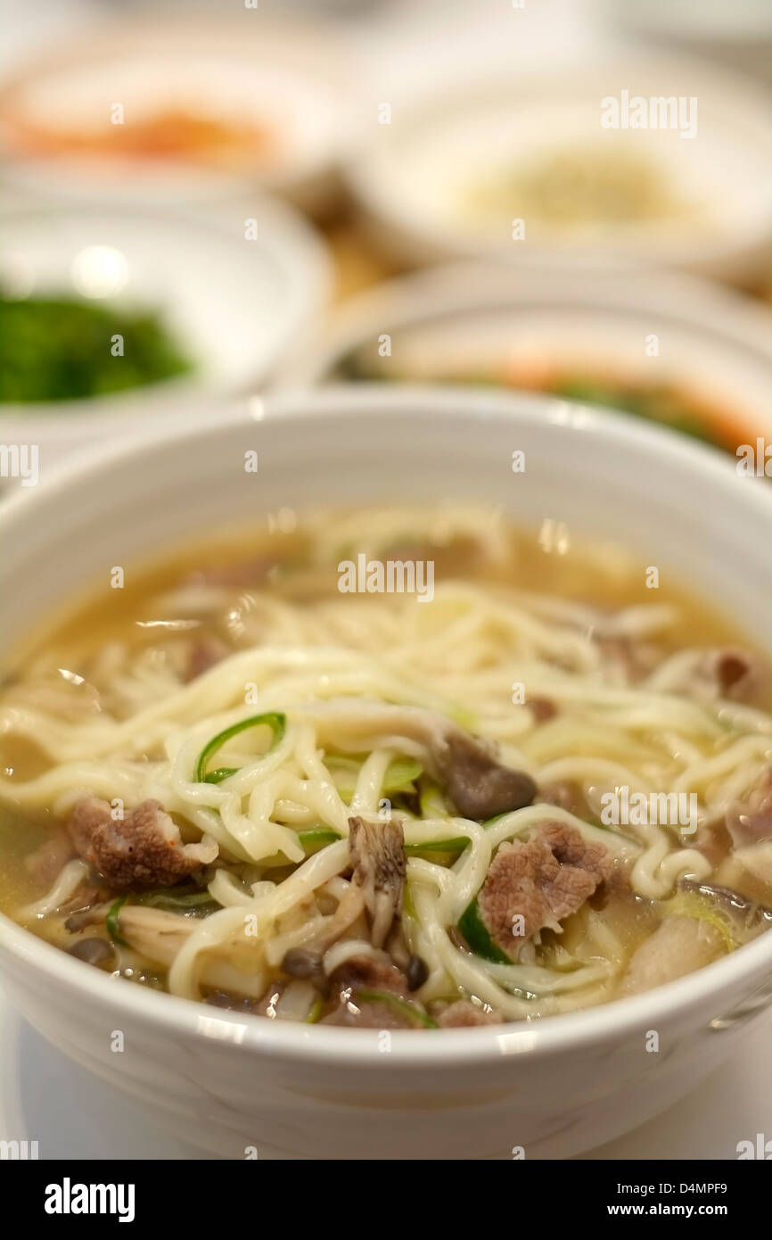 Korean style noodle Stock Photo