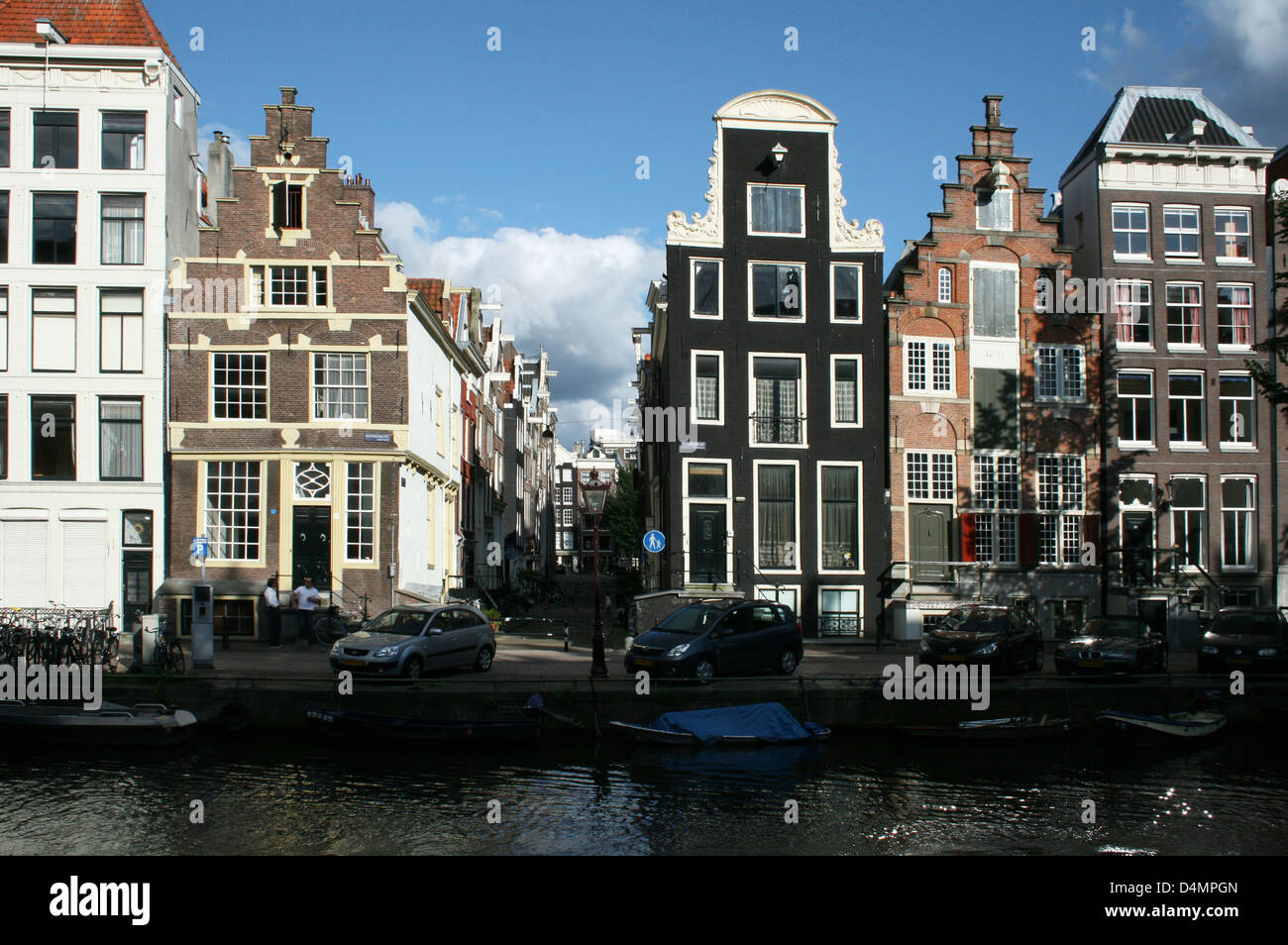 The Netherlands Holland Amsterdam Herengracht 77 Architecture Amsterdam Renaisance 1632 Canal District Golden Age Stepped Gable Stock Photo