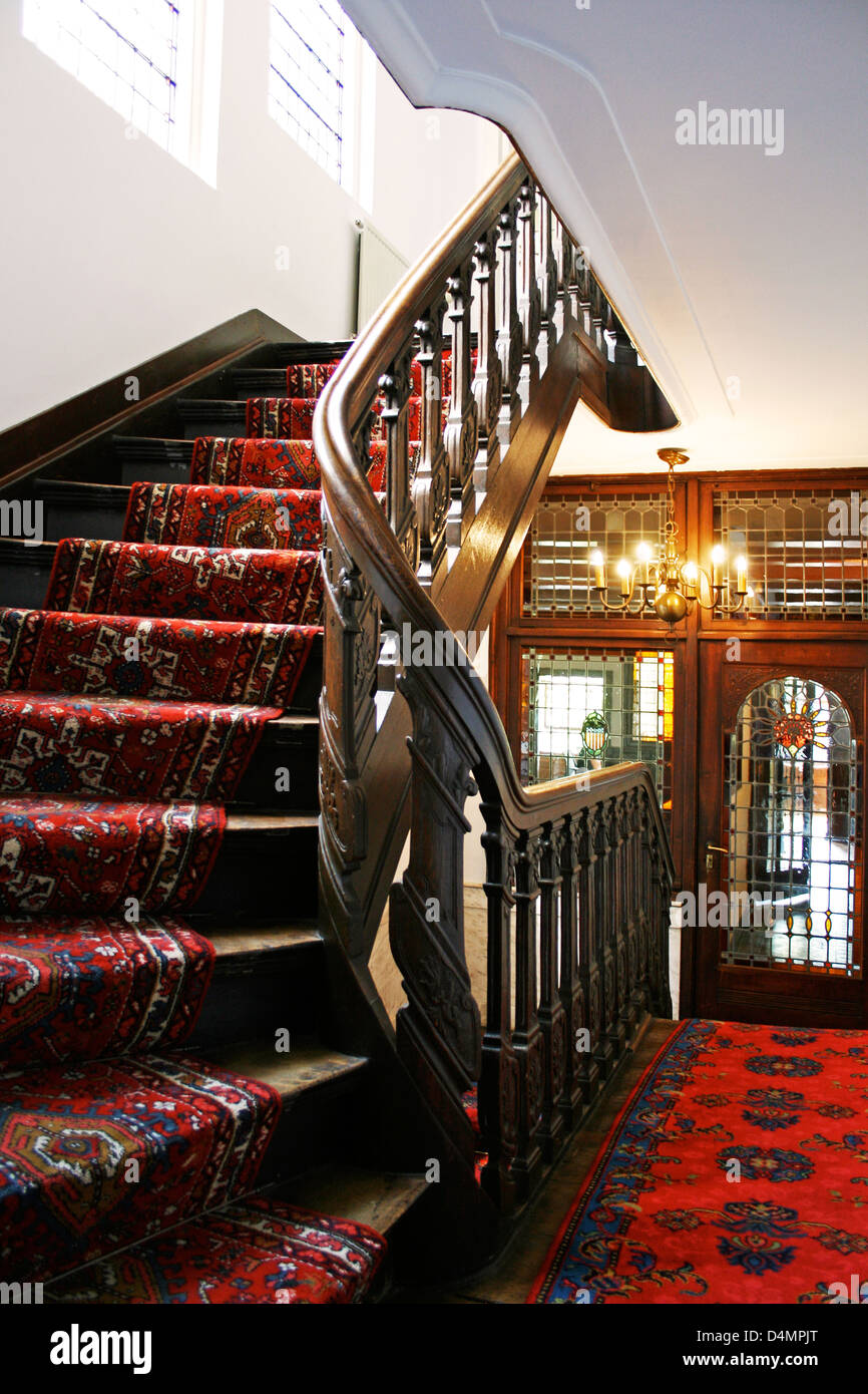 The Netherlands Holland Amsterdam Herengracht 257 Interior Staircase The House with the White facade Stock Photo