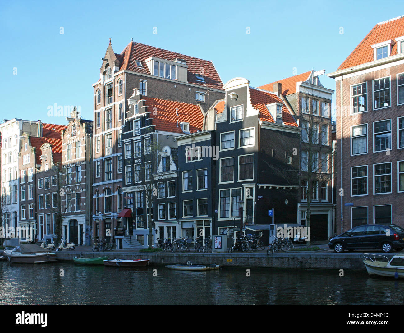 The Netherlands Holland Amsterdam Herengracht 269 Canal 1656 Stepped Gable Architecture Dutch baroque Stock Photo