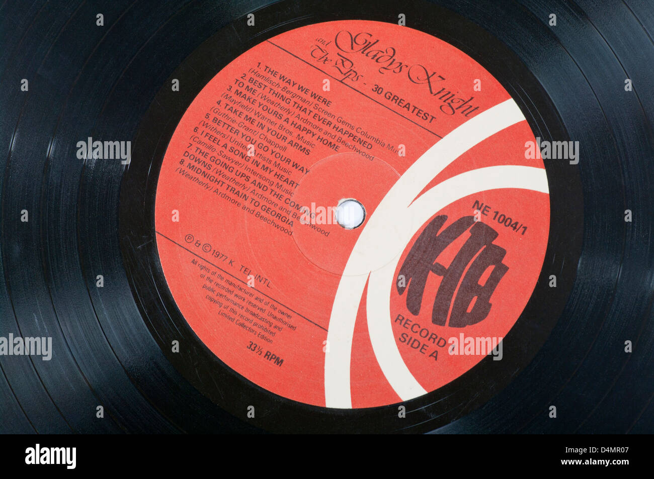 K-Tel Record Label On A Vinyl LP Record Stock Photo