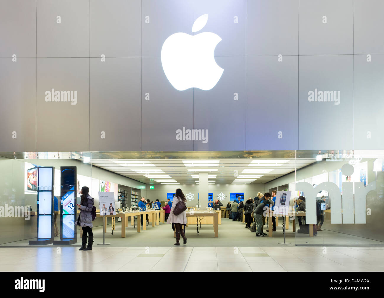 Apple's retail store in the Metrocentre, North East of England. Stock Photo