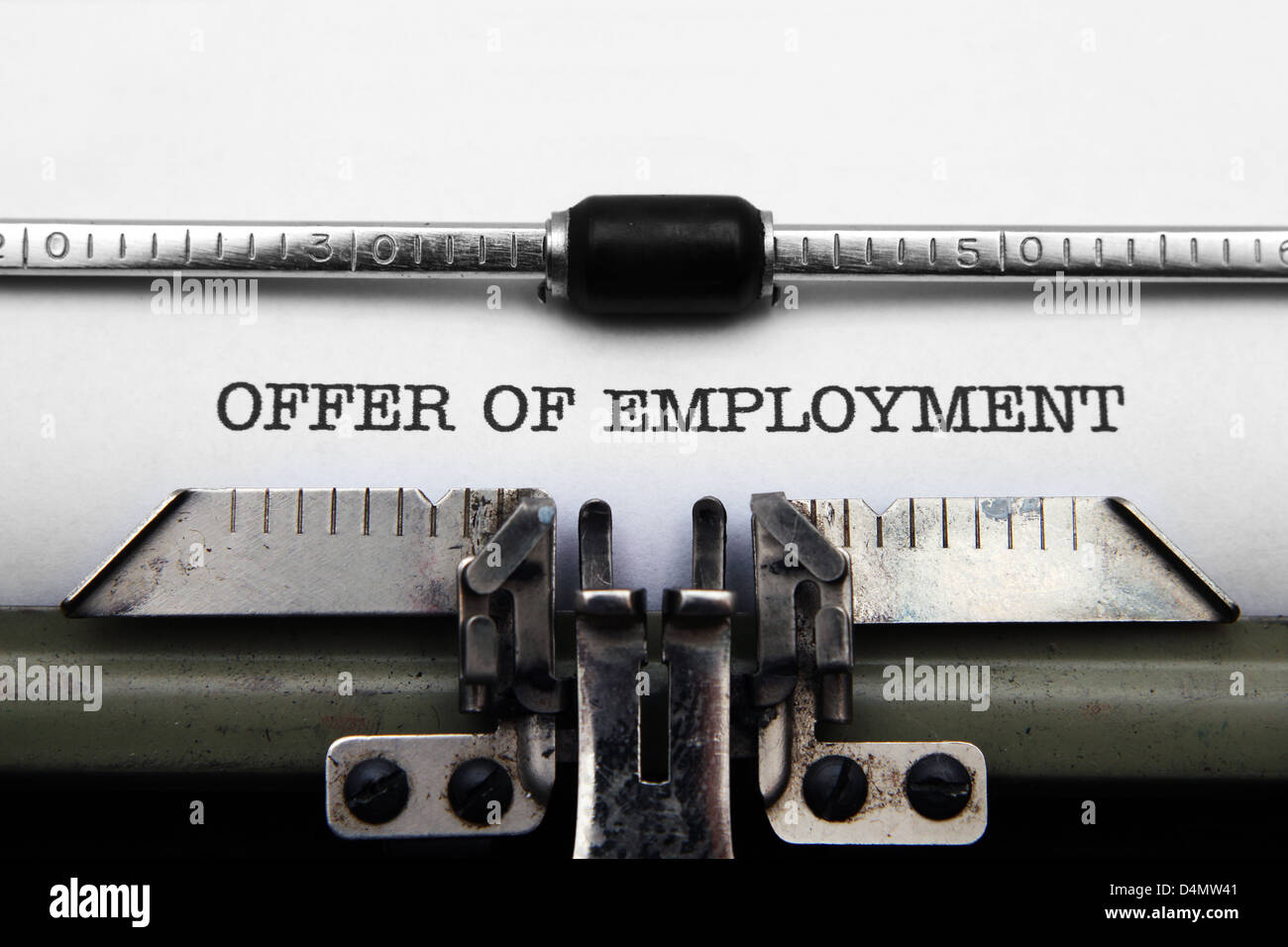 Typewriter and document Stock Photo Alamy