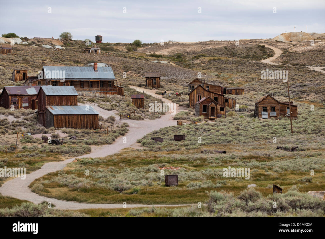 Some old houses at Bodie Ghost Town in California, USA Stock Photo