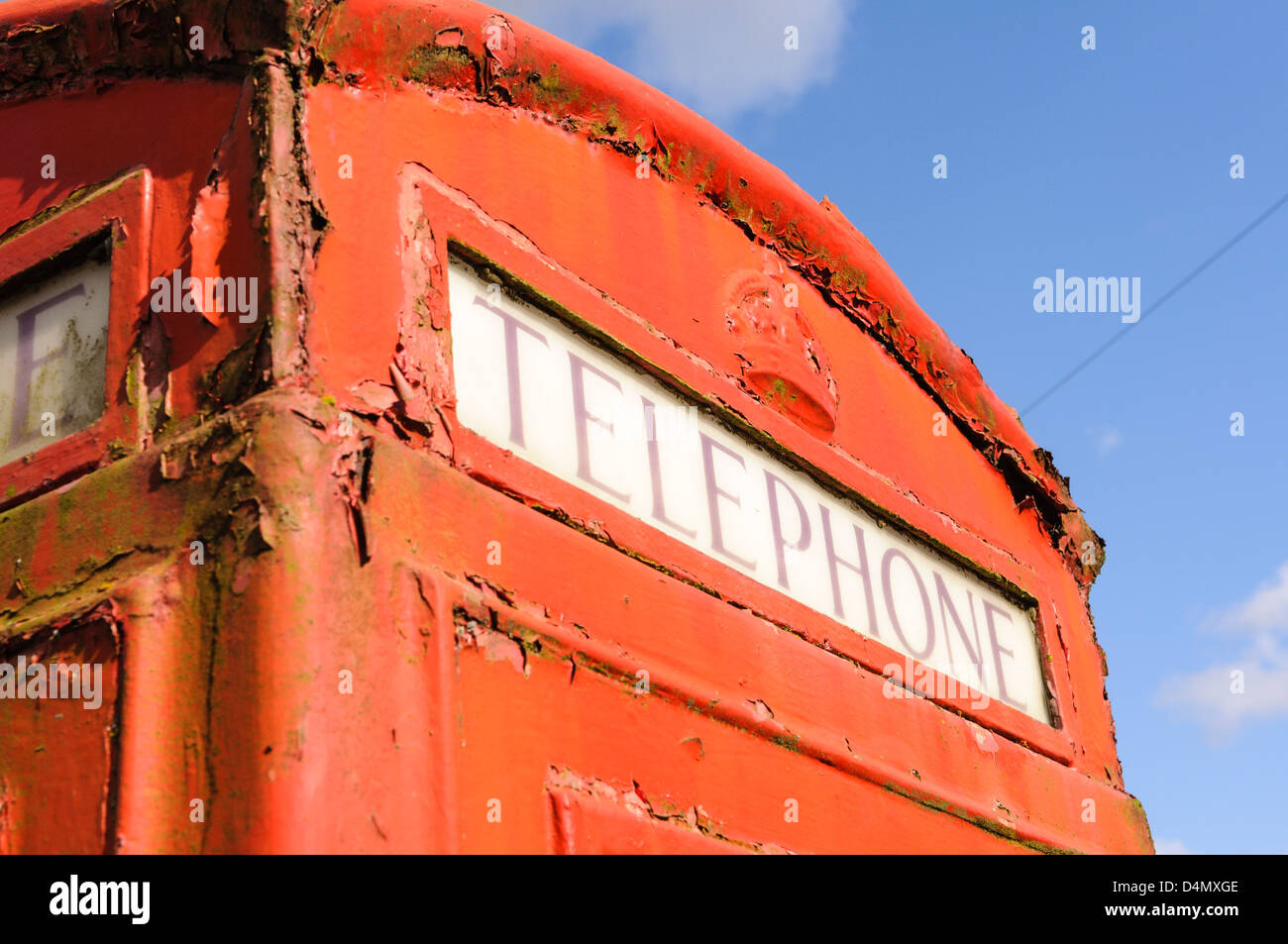 Red British/English telephone box Stock Photo